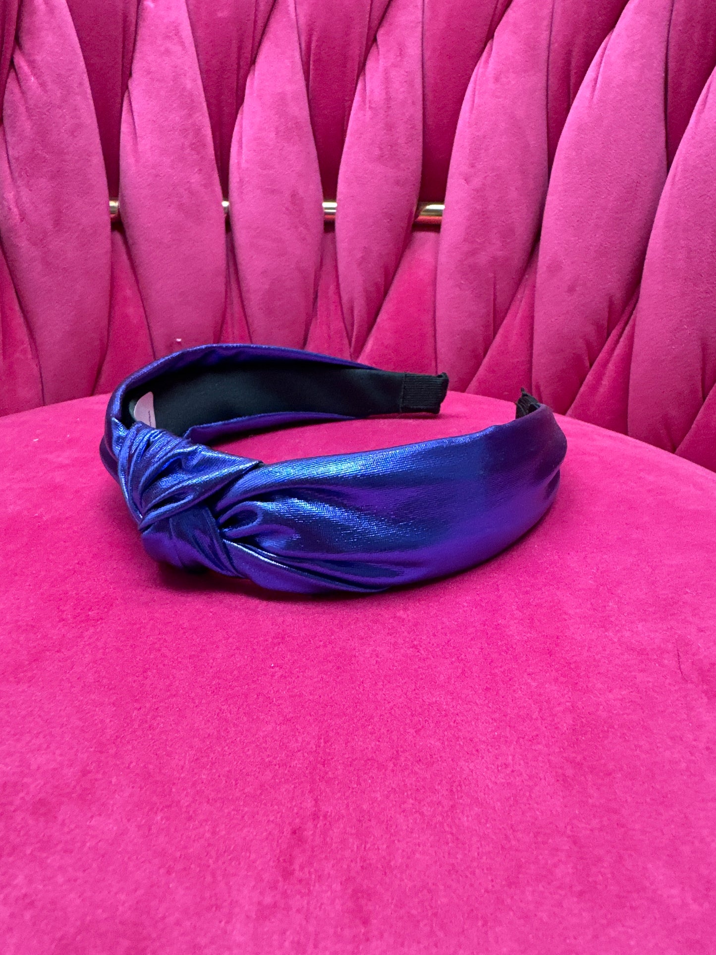 Blue Metallic Headband