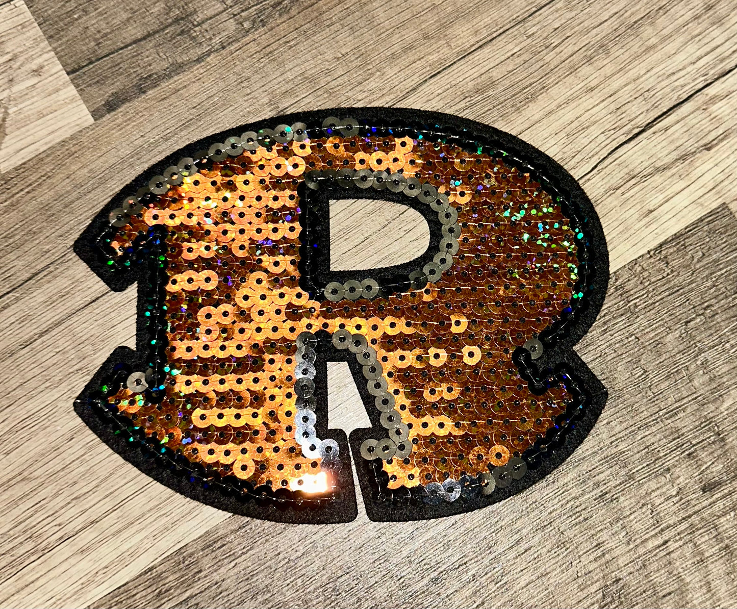 Pocket R Sequin Patch