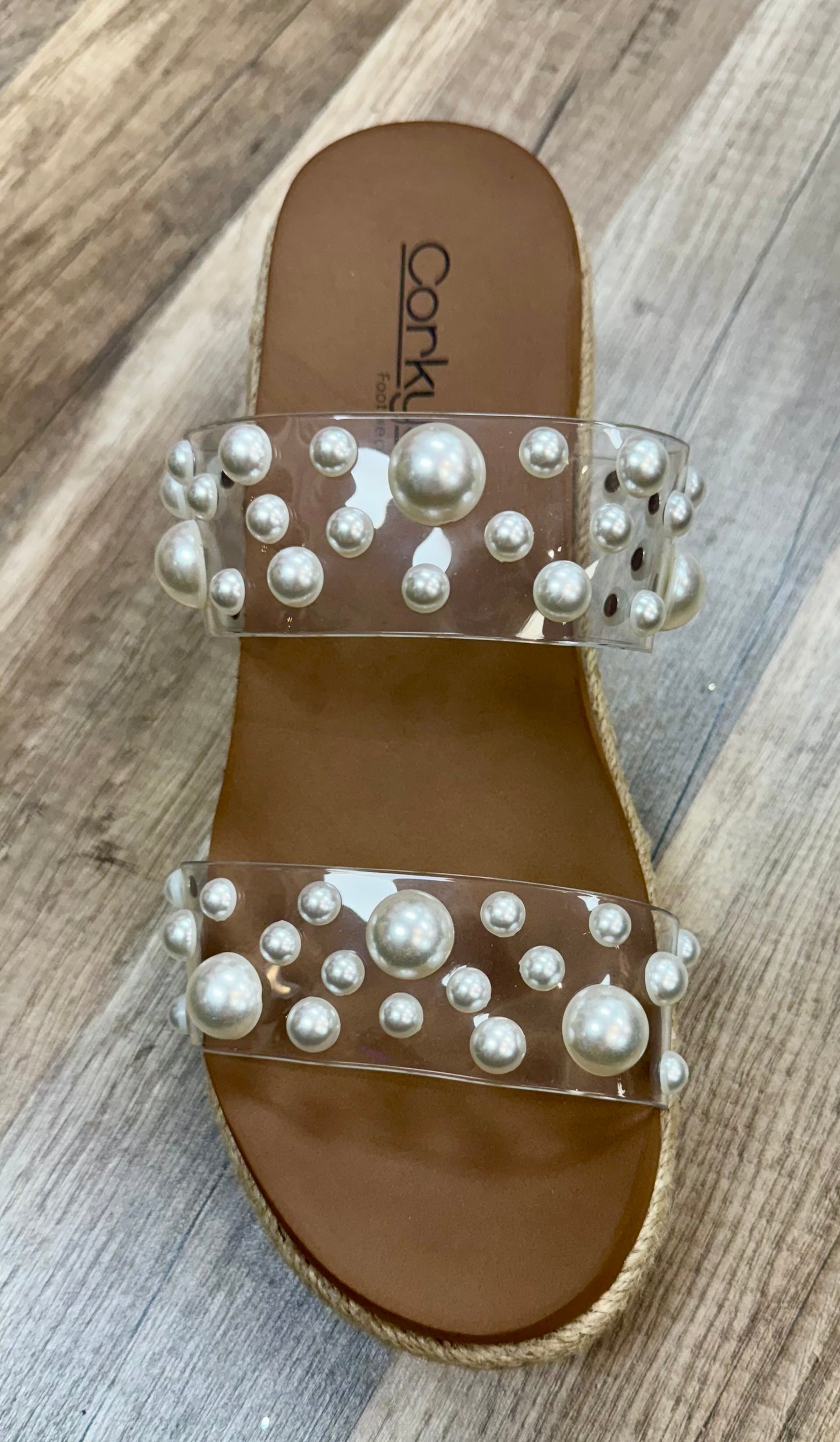 Corky's She's Here-Clear Pearl Wedge