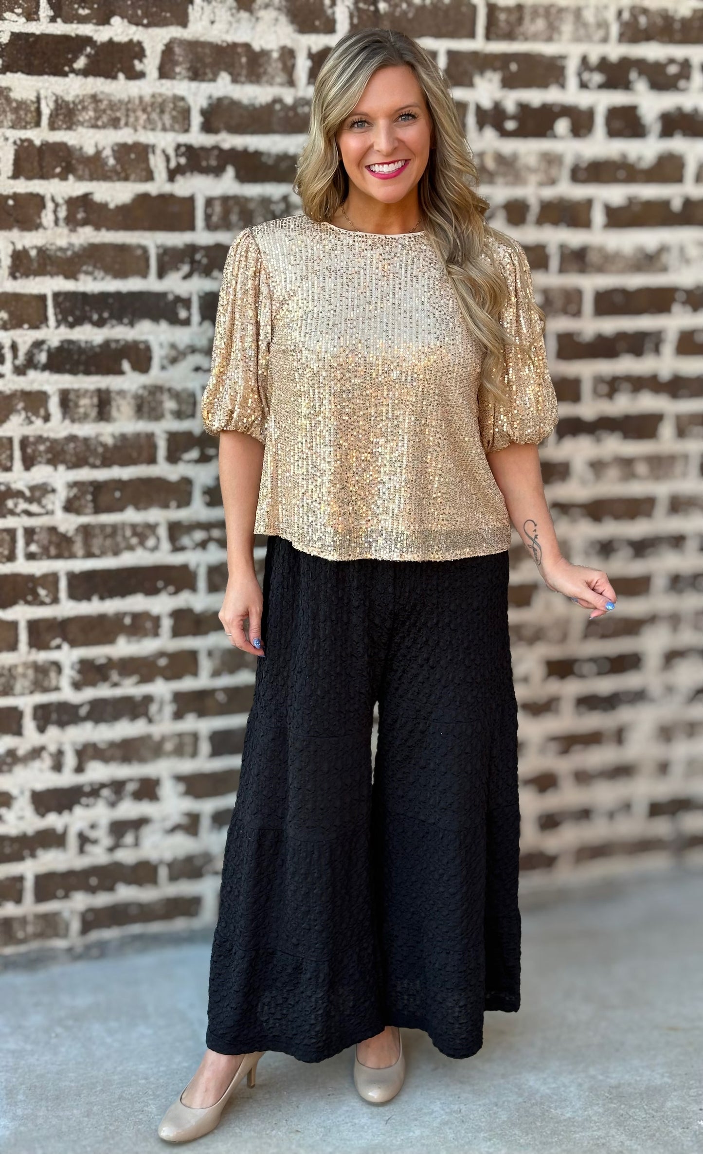 Champagne Sparkle Top
