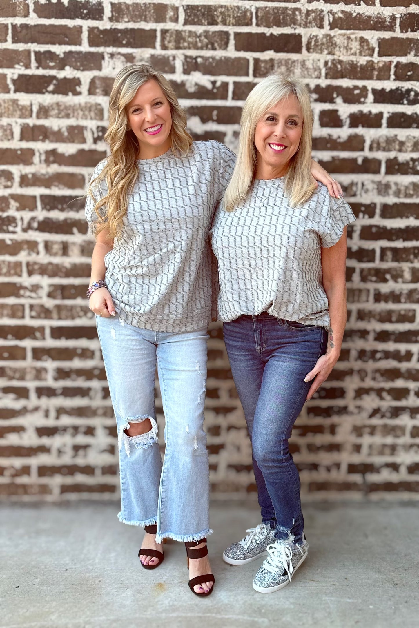 Show Me Now Top- Grey