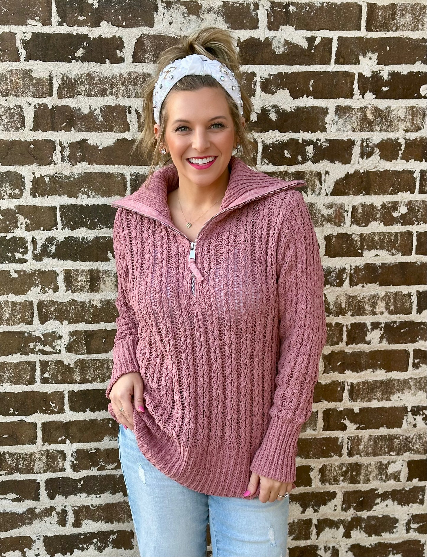 Home Town Sweater: Mauve