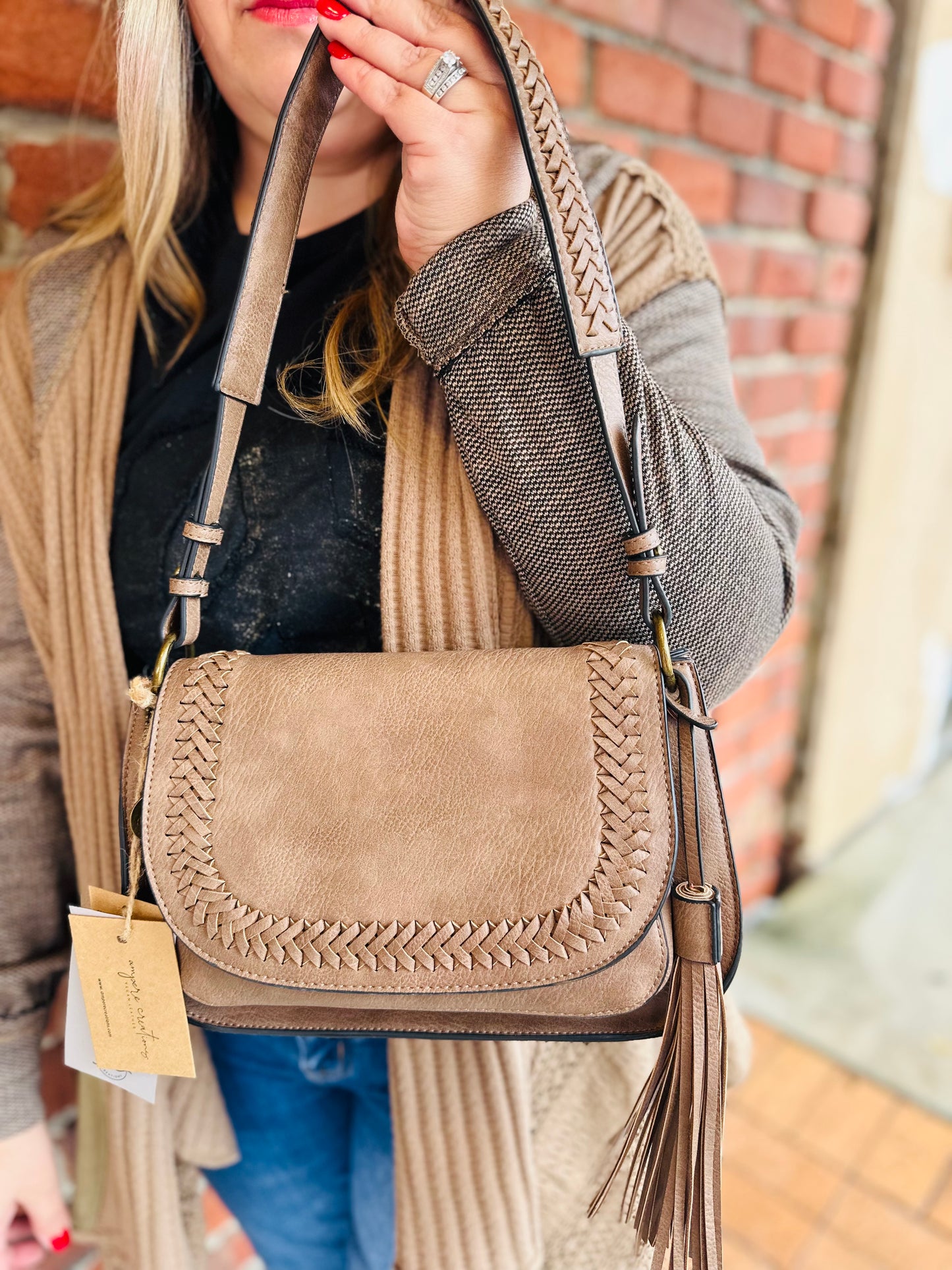 Braided Flap Over Purse