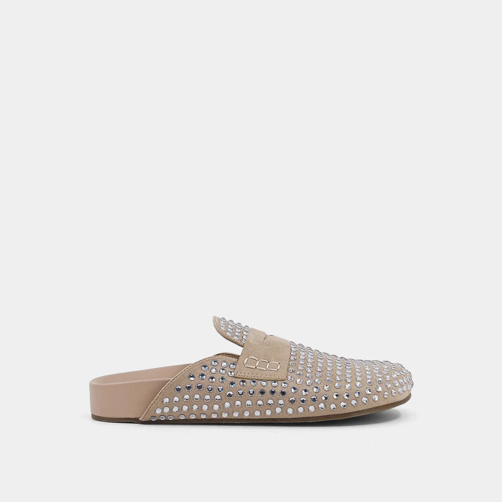 Tracy taupe suede slide