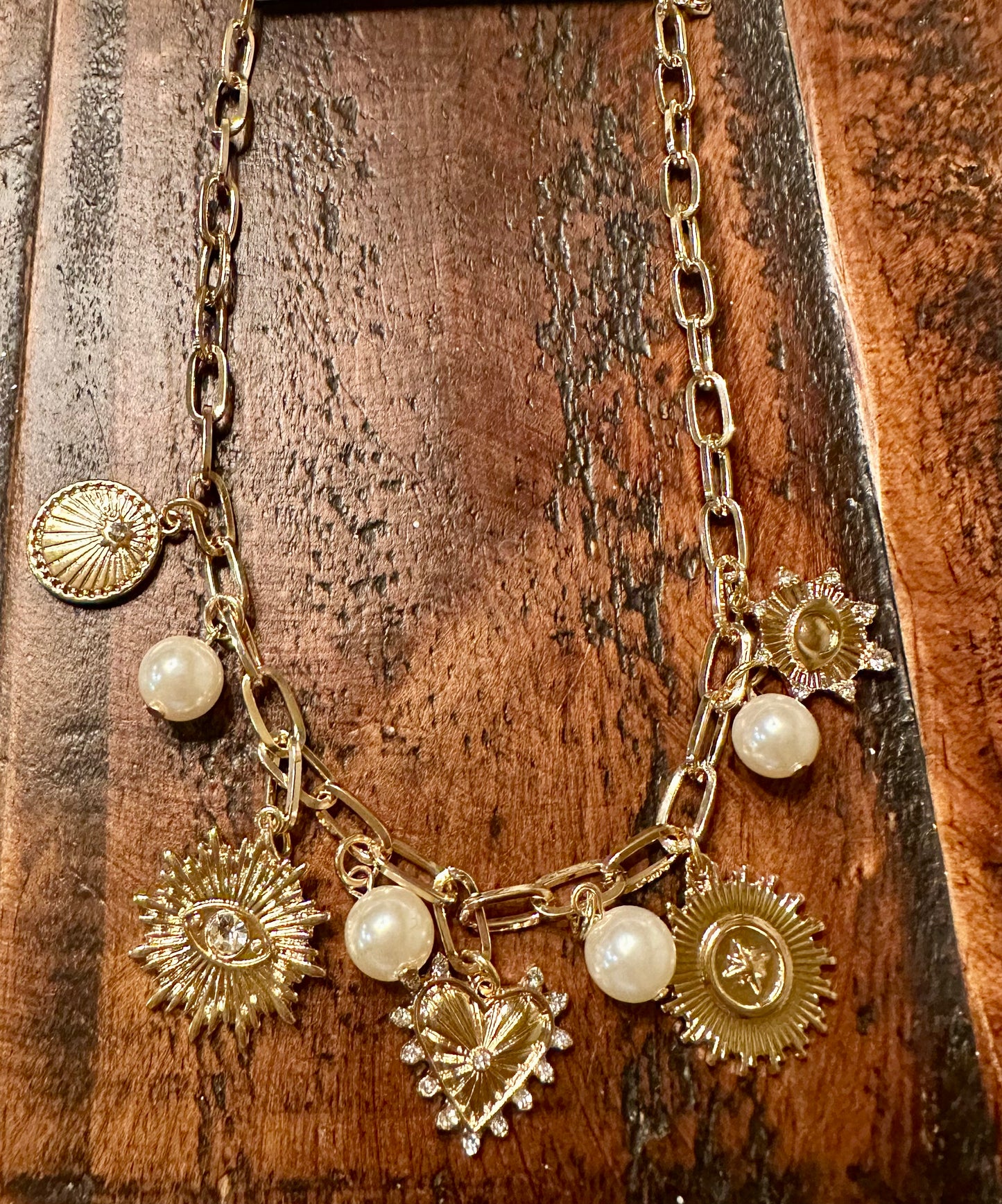 Paper clip Charm Necklace