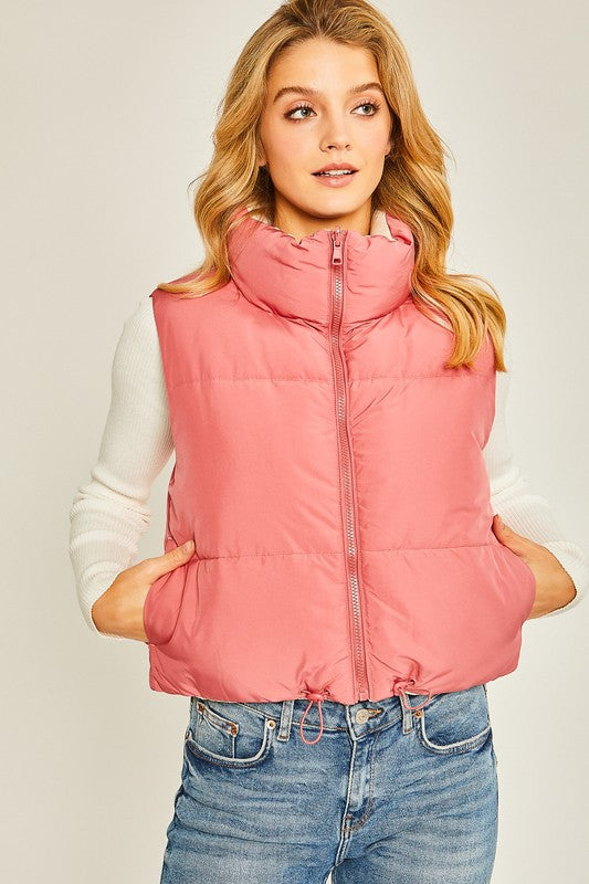 Rylie Reversible Vest Light Pink/Cream