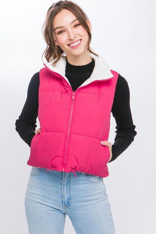 Rylie Reversible Vest Pink/White