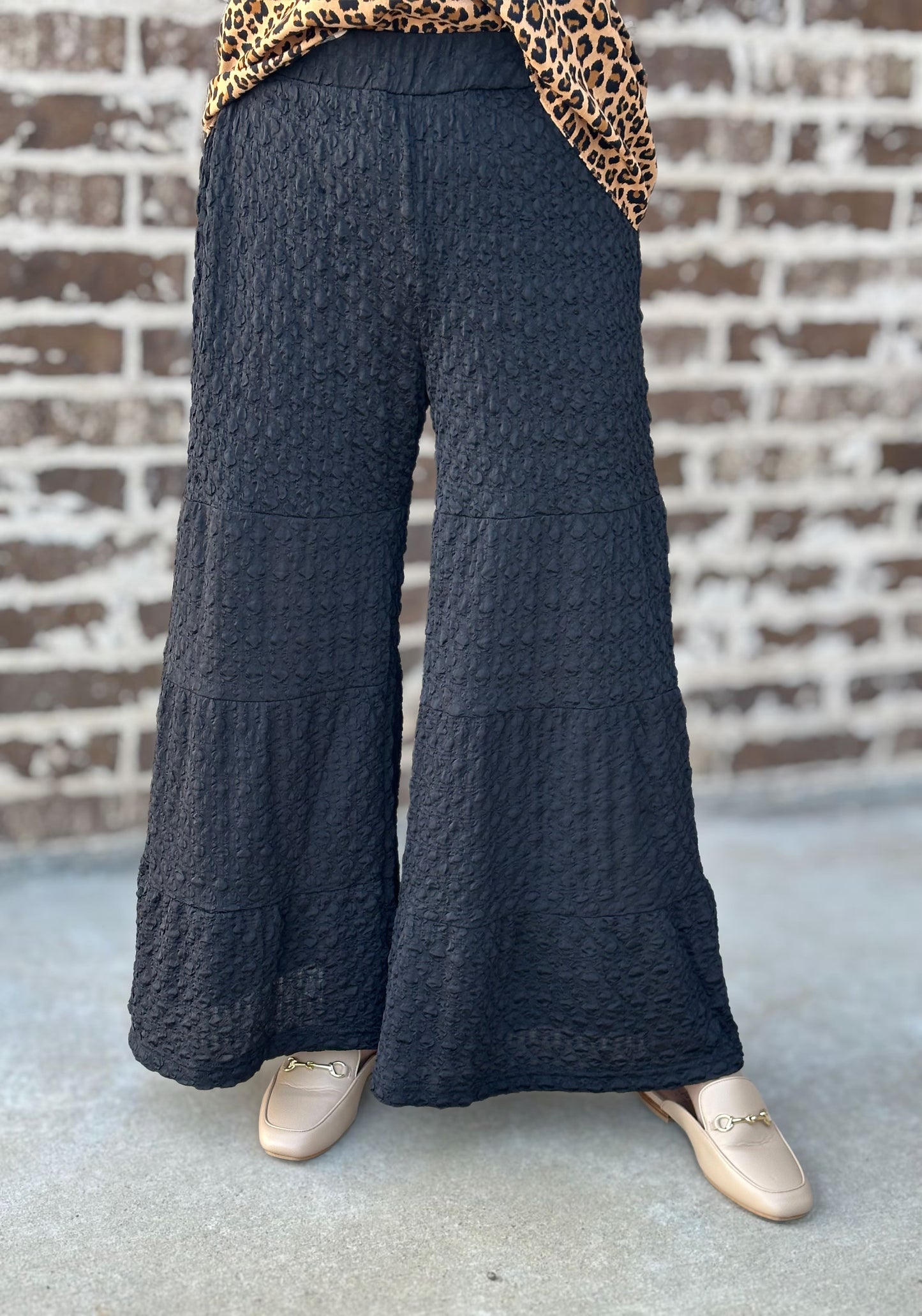 Bubble Black Pull on Pant