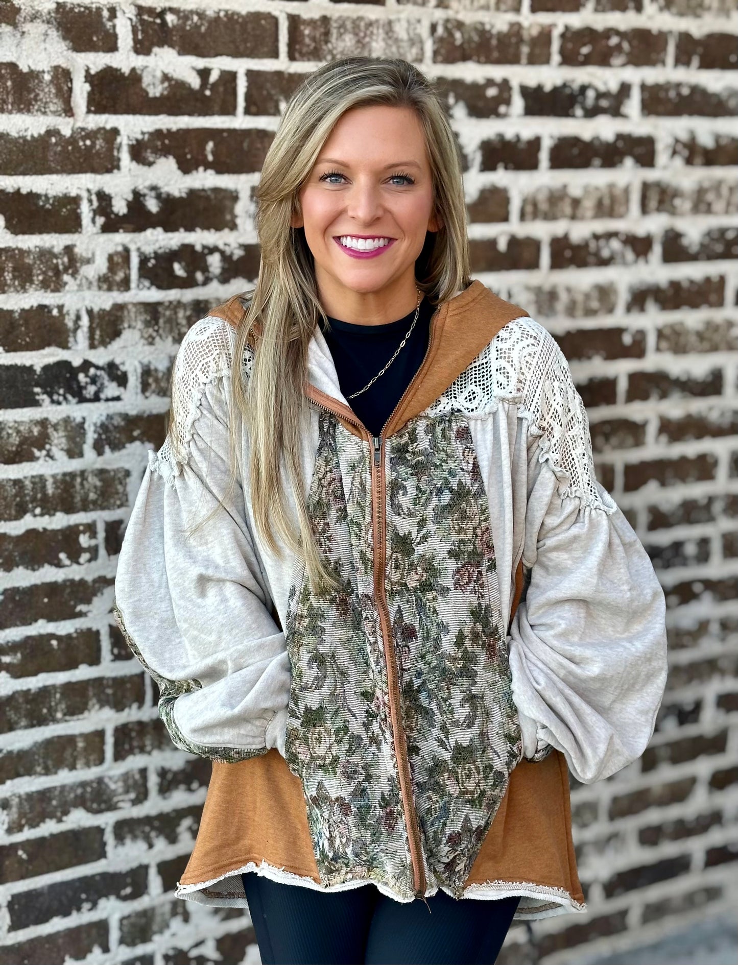 Boho Lace Hooded Jacket