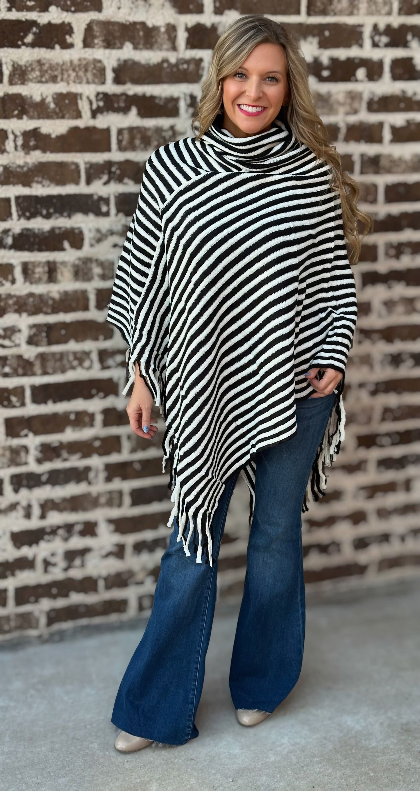 Priscilla Poncho Black