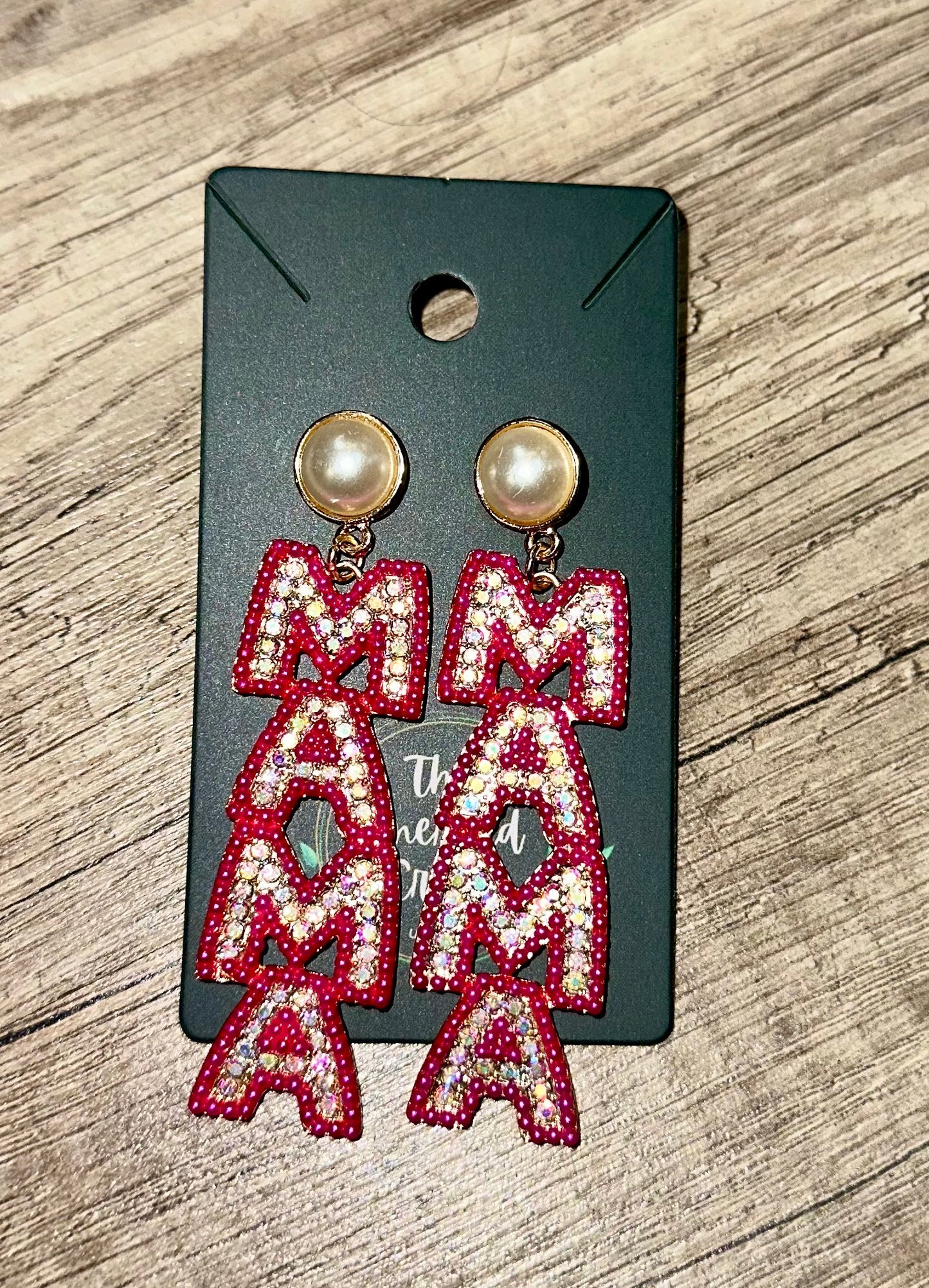 Mama Earrings Hot Pink