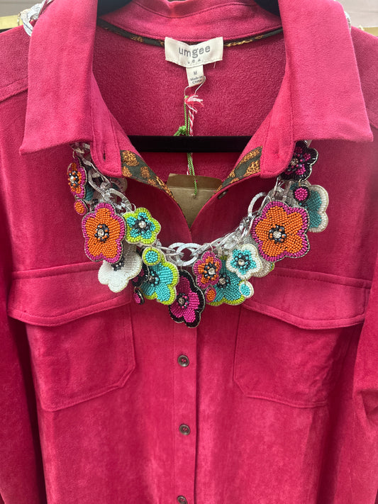 Multi Color Flower Necklace
