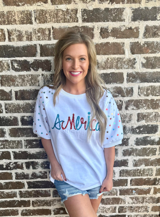 Americana Puff Sleeve Top