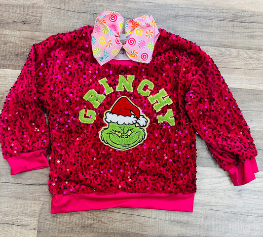 Kids Grinch Sequin Sweatshirt