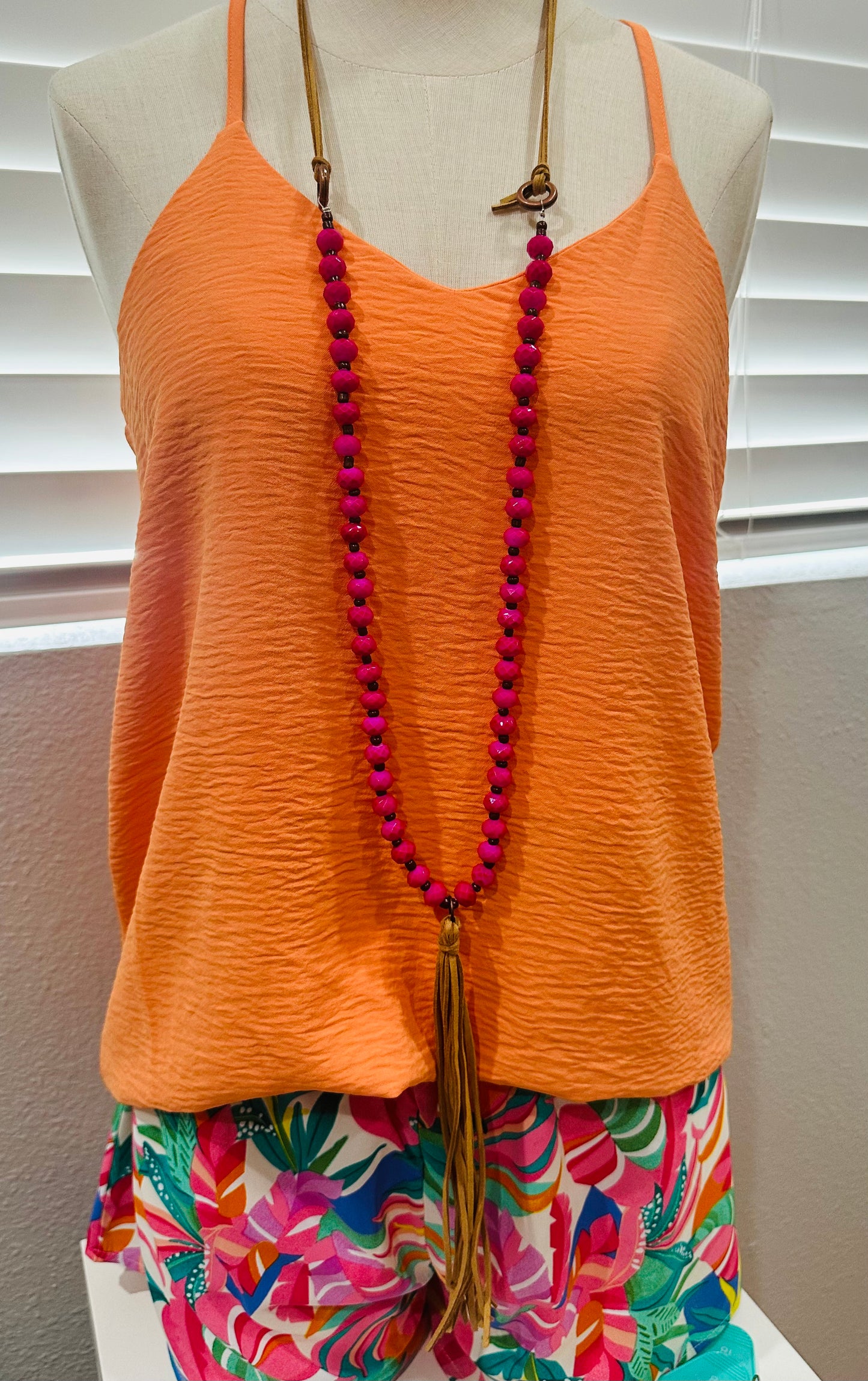 Beaded Fringe Necklace