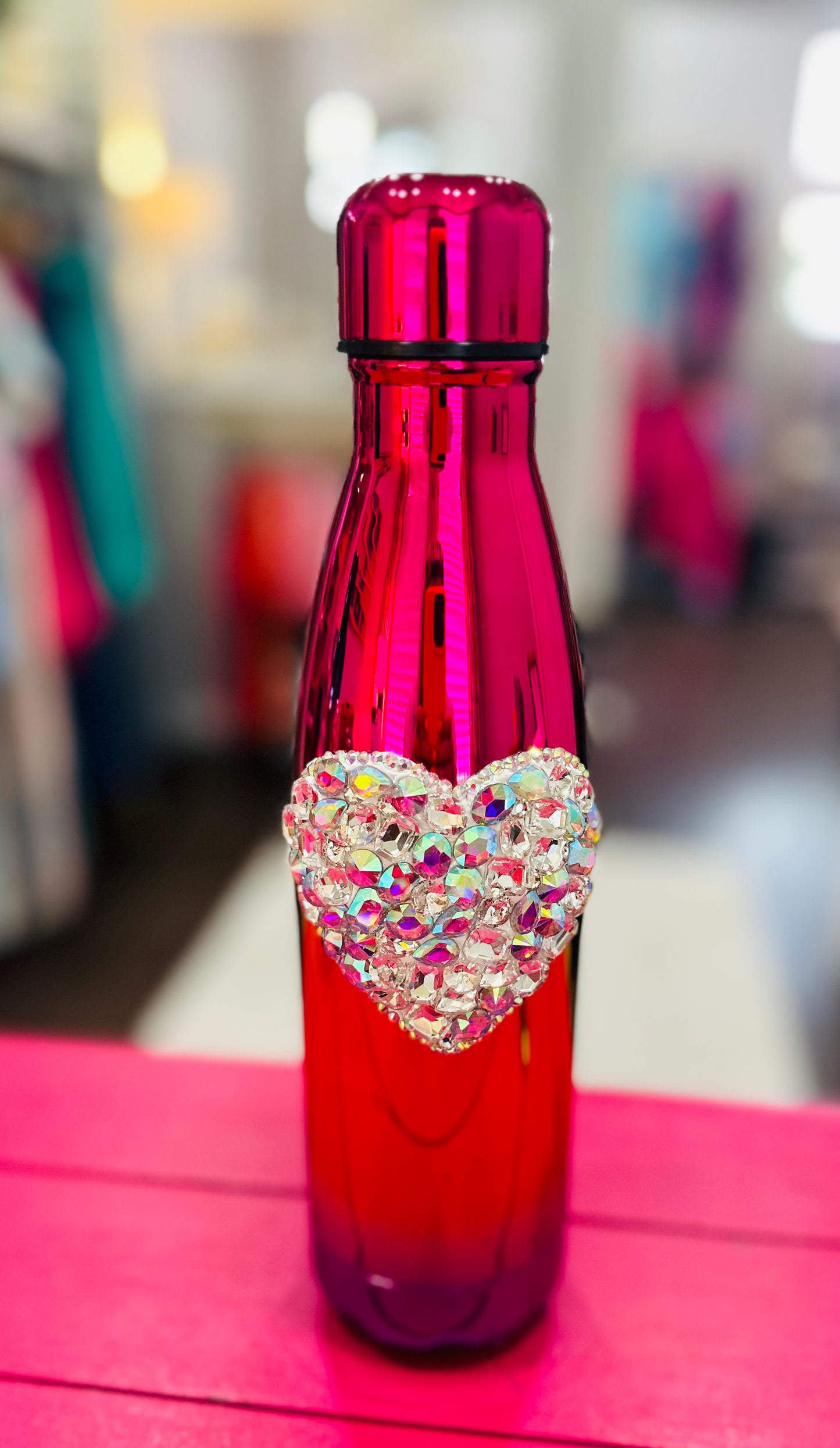 Blingy Heart Water Bottle