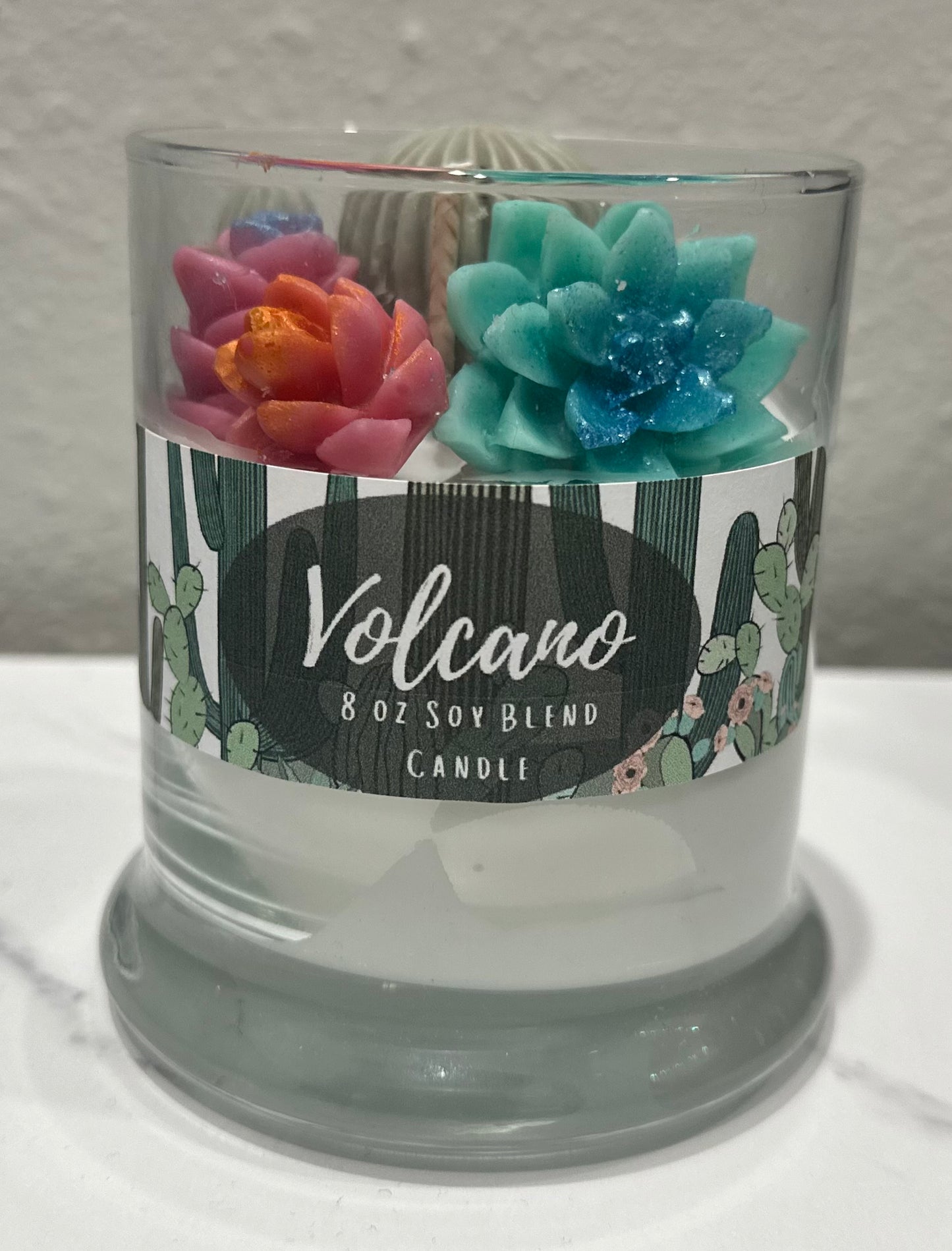 Succulent Candle in Volcano