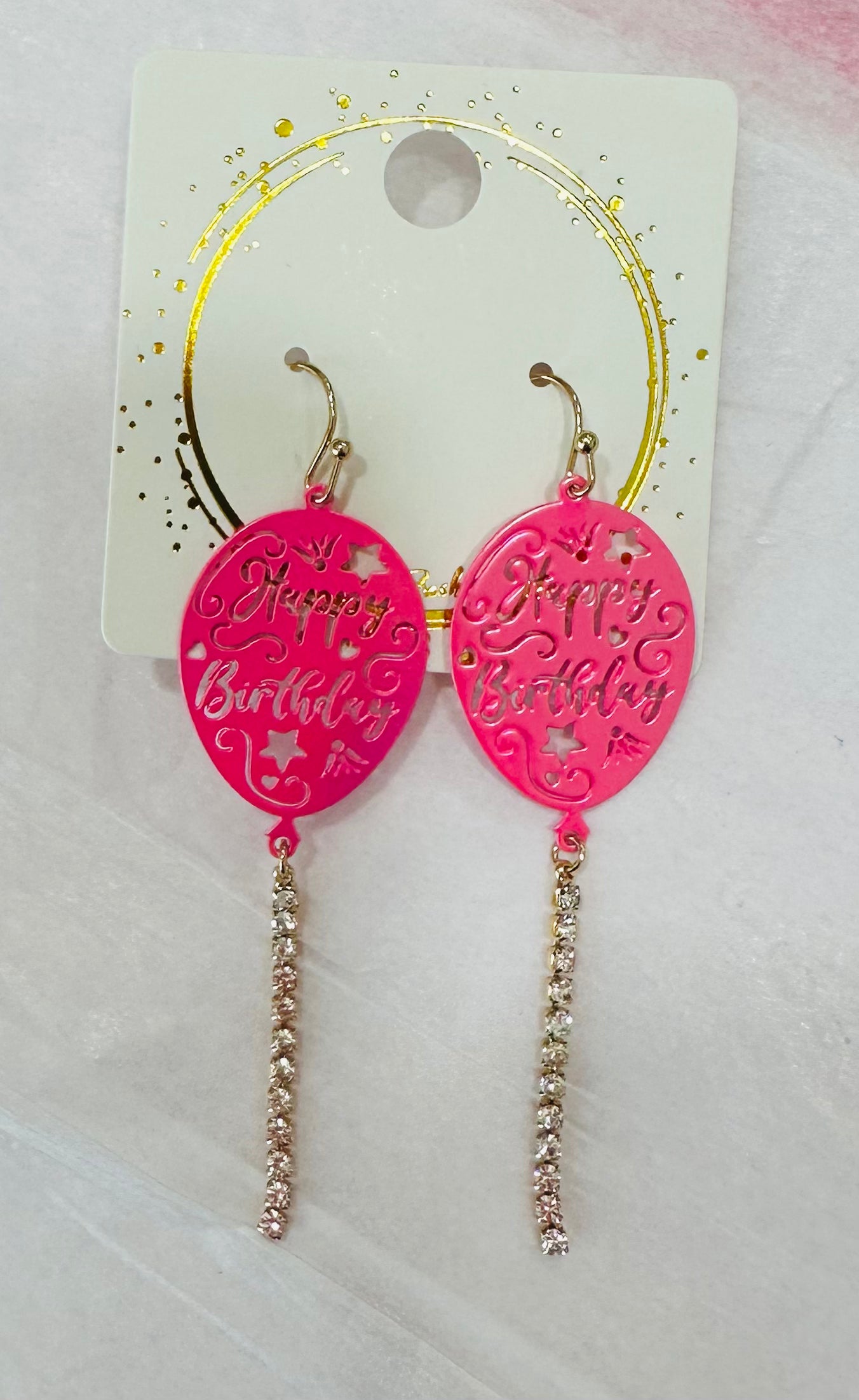 Pink Birthday Earrings