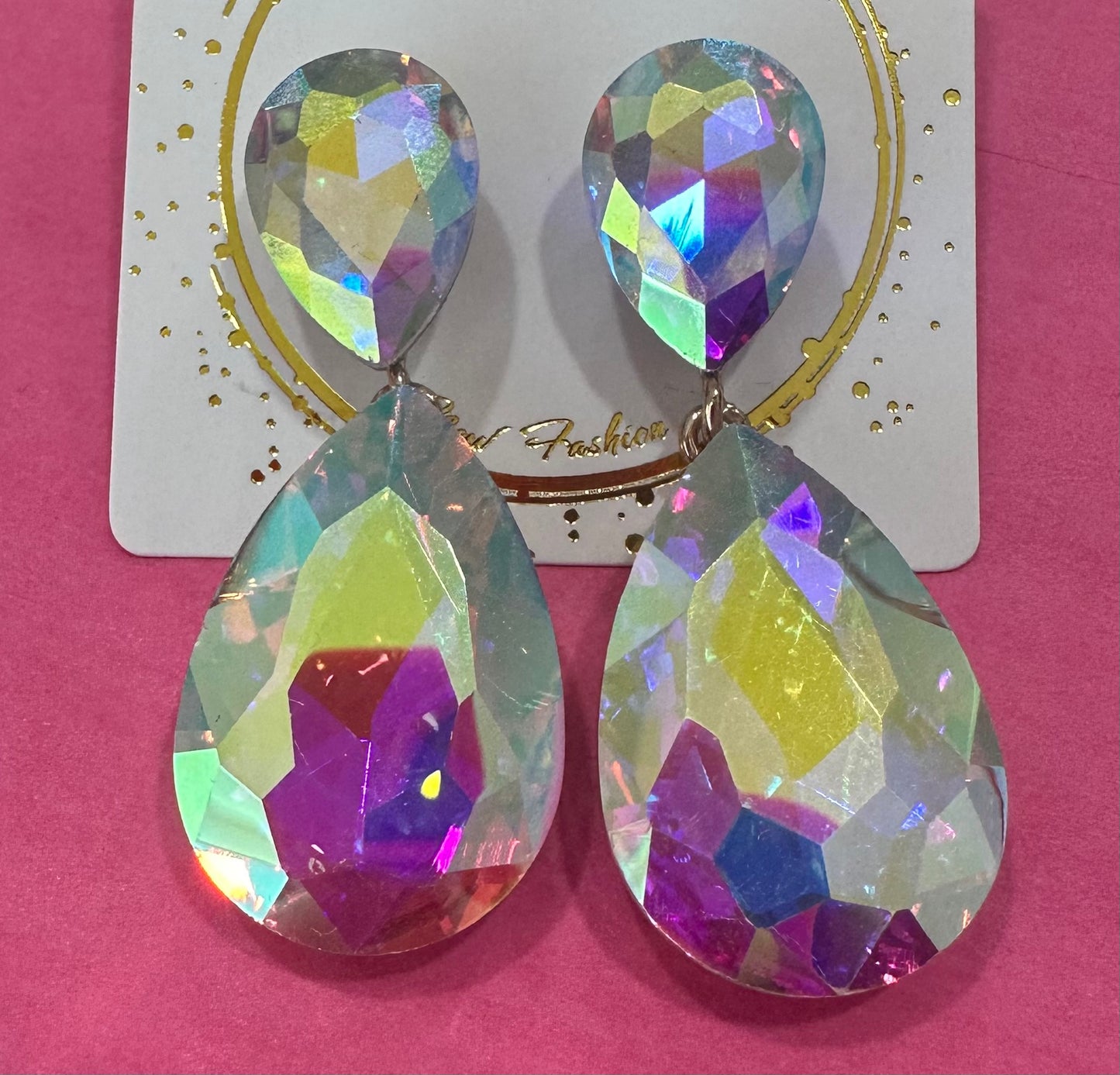 Iridescent Tear Drop Earrings