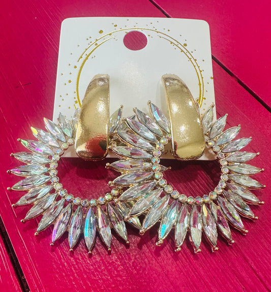 Starburst Rhinestone Earrings