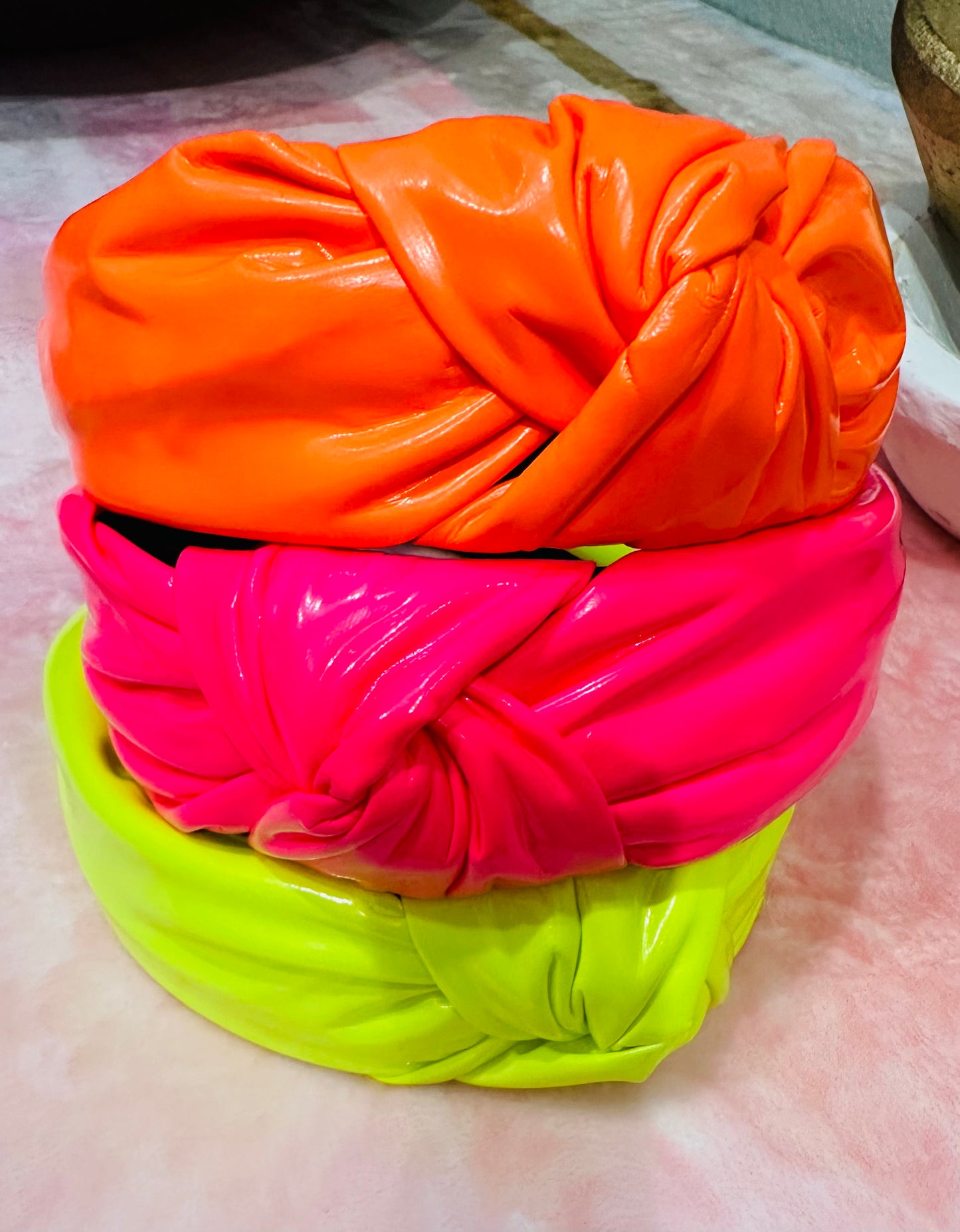 Neon Leather Headband