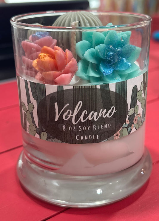 Succulent Candle in Volcano